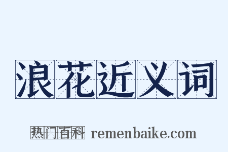 浪花近义词是什么意思的图片